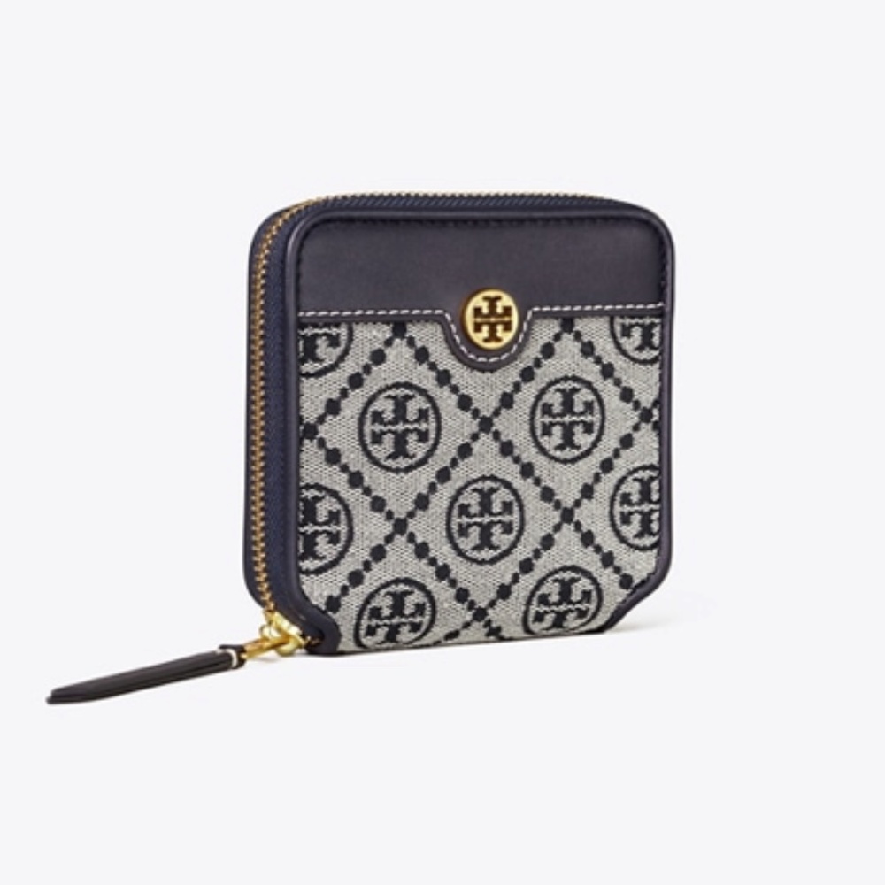 Tory Burch T Monogram Jacquard Bi-Fold Wallet
